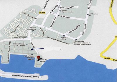 Lage des privaten Appartements in Puerto de Mogan 