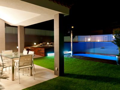 Gran Canaria Villa G-520 Abendstimmung Pool