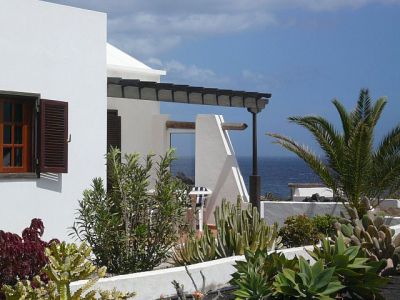 Lanzarote Ferienhaus Blick auf die Terrasse L-167