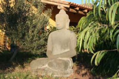 Skulptur im Garten Ferienhaus Fuerteventura
