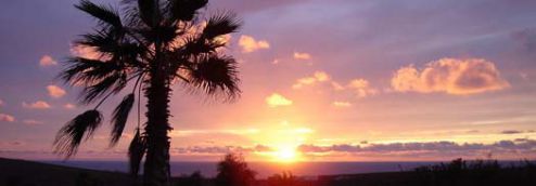 Sonnenuntergang am Ferienhaus Fuertevnetura