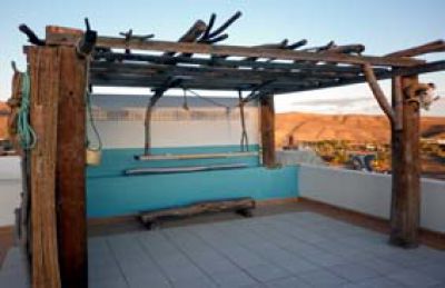 Hausansicht am Abend Ferienhaus Blanco Fuerteventura