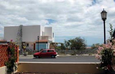 Hausansicht von der Straßenseite Ferienhaus Blanco Fuerteventura