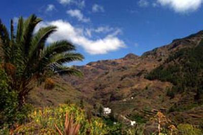 La Gomera Ferienhaus GO-100 Blick in das Tal von La Laja