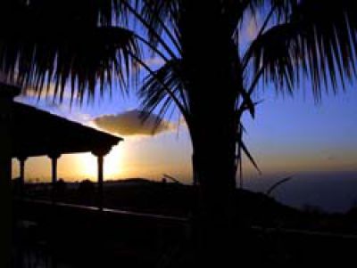 Sonnenuntergang auf La Palma mit Meerblick