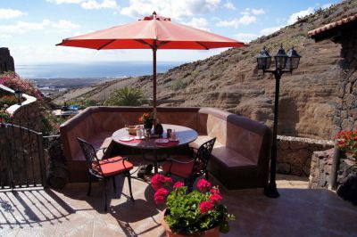 Ferienhaus Lanzarote L-061 Terrasse mit Meerblick