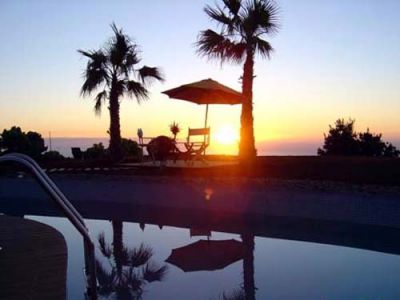 Sonnenuntergang Poolhaus Madeira