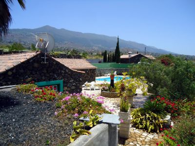 Der Garten des Ferienhauses auf La Palma