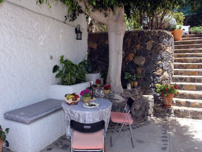 Gemütlicher Sitzplatz auf der Finca in El Sauzal