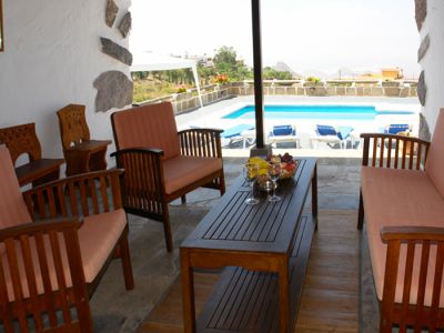 Terrasse Finca mit Pool Teneriffa