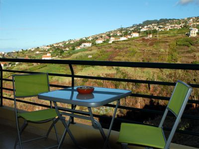 Terrasse der Ferienwohnung in Calheta