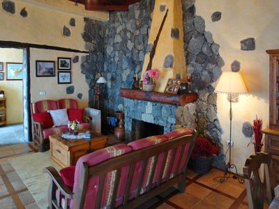 Stilvolles Wohnzimmer Ferienhaus Teneriffa