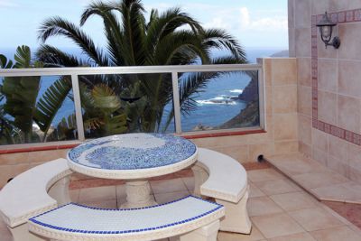 Teneriffa Nord Villa Terrasse mit Meerblick 