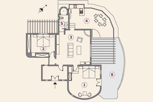 Grundriss Apartment zwei