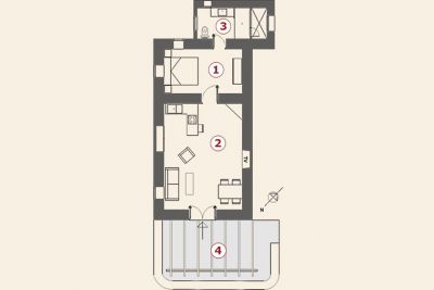 Grundriss Ferienwohnung Lanzarote