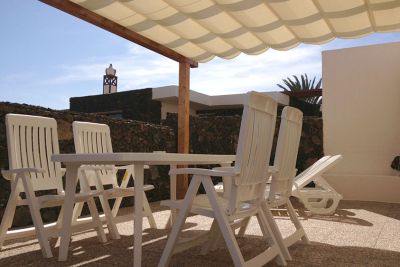 Terrasse Ferienwohnung Lanzarote in Meernähe