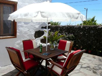 Ferienhaus H-030 auf El Hierro Terrasse Sitzplatz