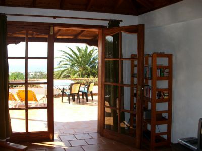 La Palma Ferienhaus P-166 Blick auf die Terrasse