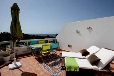 Gran Canaria Feriennwohnung G-001 Terrasse mit Sonnenliegen