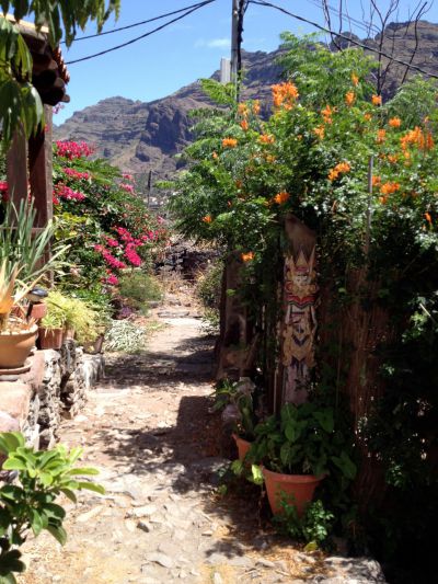 La Gomera kleines Ferienhaus im Valle Gran Rey GO-044 - Gartenweg