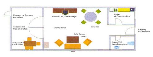 Teneriffa Ferienhaus TFS-128 Grundriss unten