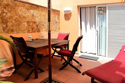 Furteventura Ferienwohnung F-055 Sitzbereich Terrasse