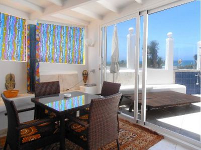 Lanzarote Ferienwohnung am Meer L-150 Blick auf Terrasse