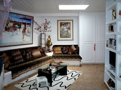 Lanzarote Ferienwohnung am Meer L-150 Wohnraum Couch