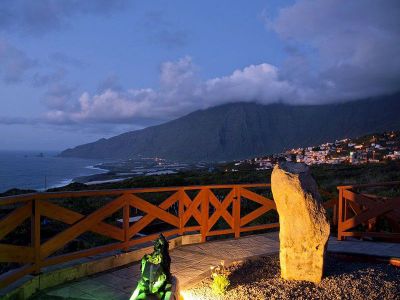 El Hierro Ferienhaus H - 106 Abendstimmung Terrasse