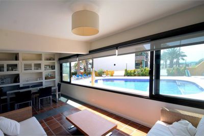 Ferienwohnung G-127 Blick auf den Gemeinschaftspool