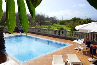 Ferienhaus La Palma Puntagorda P-209 Pool mit Sonnenliegen