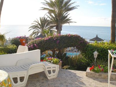 Ferienwohnung B in San Agustin am Meer Terrasse