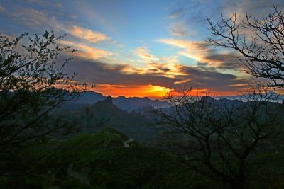 G-222 Finca Gran Canaria in den Bergen mit Sonnenuntergang