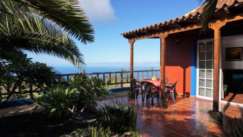 Ferienhaus La Palma mit Meerblick - Terrasse P-200