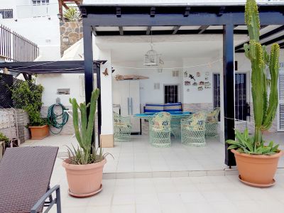 Ferienhaus G-054 auf Gran Canaria überdachte Terrasse
