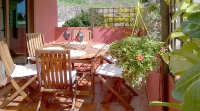 Finca La Gomera Hermigua GO-126 / Terrasse mit Gartenmöbeln