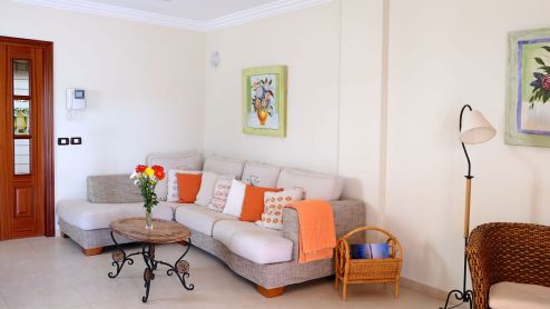 Wohnzimmer mit Couchecke - Penthaus Wohnung TFS-059 Playa San Juan