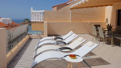 Ferienwohnung Playa San Juan TFS-059 Terrasse mit Sonnenliegen