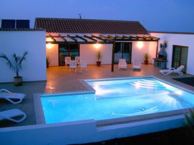 Private Villa Fuerteventura - Abenstimmung am Pool