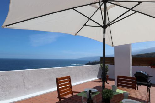 Ferienhaus Teneriffa Nord - Terrasse mit Meerblick TFN-138