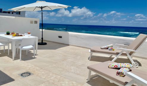 Gran Canaria Ferienhaus am Meer G-142 - Terrasse mit Meerblick