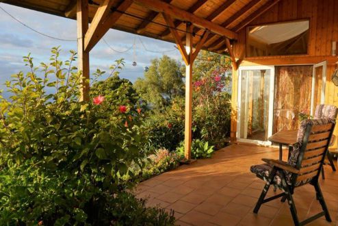 Ferienhaus Puntagorda Terrasse mit Gartenstuhl