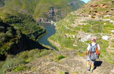 Gran Canaria Berglandschaft mit See beim Ferienhaus G-224 