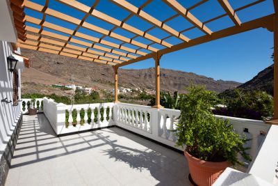 G-014 Ferienwohnung bei Puerto de Mogan Terrasse mit Pergola