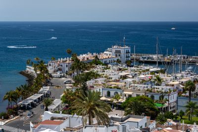 G-020 Ferienwohnung Gesamtansicht Puerto de Mogan Ansicht von oben