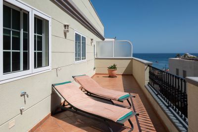 Penthouse in Puerto de Mogan Terrasse mit Meerblick