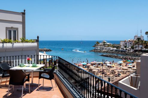 Ferienwohnung Puerto de Mogan Meerblick von der Terrasse