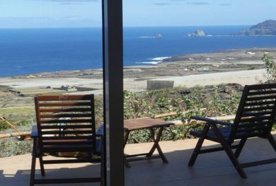 Ferienhaus El Hierro H-095 Terrasse mit Meerblick