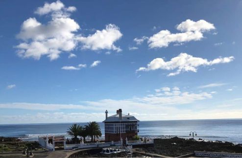 Ferienhaus direkt am Meer L-223 Blick von der Dachterrasse