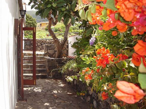 Ferienhaus La Palma P-062 Blick in den Garten